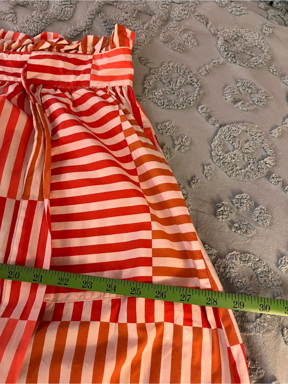 100% Cotton Bold Striped Midi Skirt - Picture 6 of 7